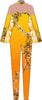 Custom Falling Petals LS TNeck Unitard with Chiffon Arm Wings