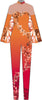 Custom Falling Petals LS TNeck Unitard with Chiffon Arm Wings