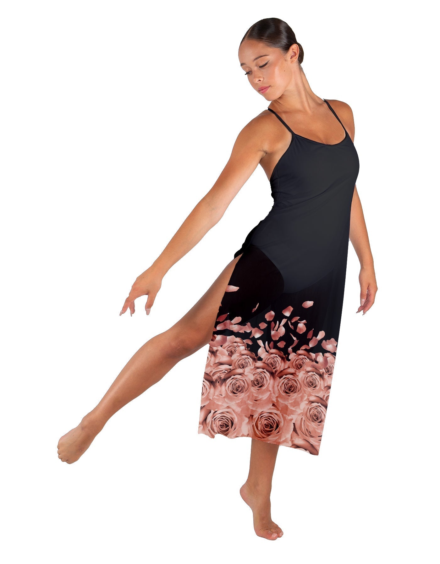Je Taime Long Chiffon Panel Dress