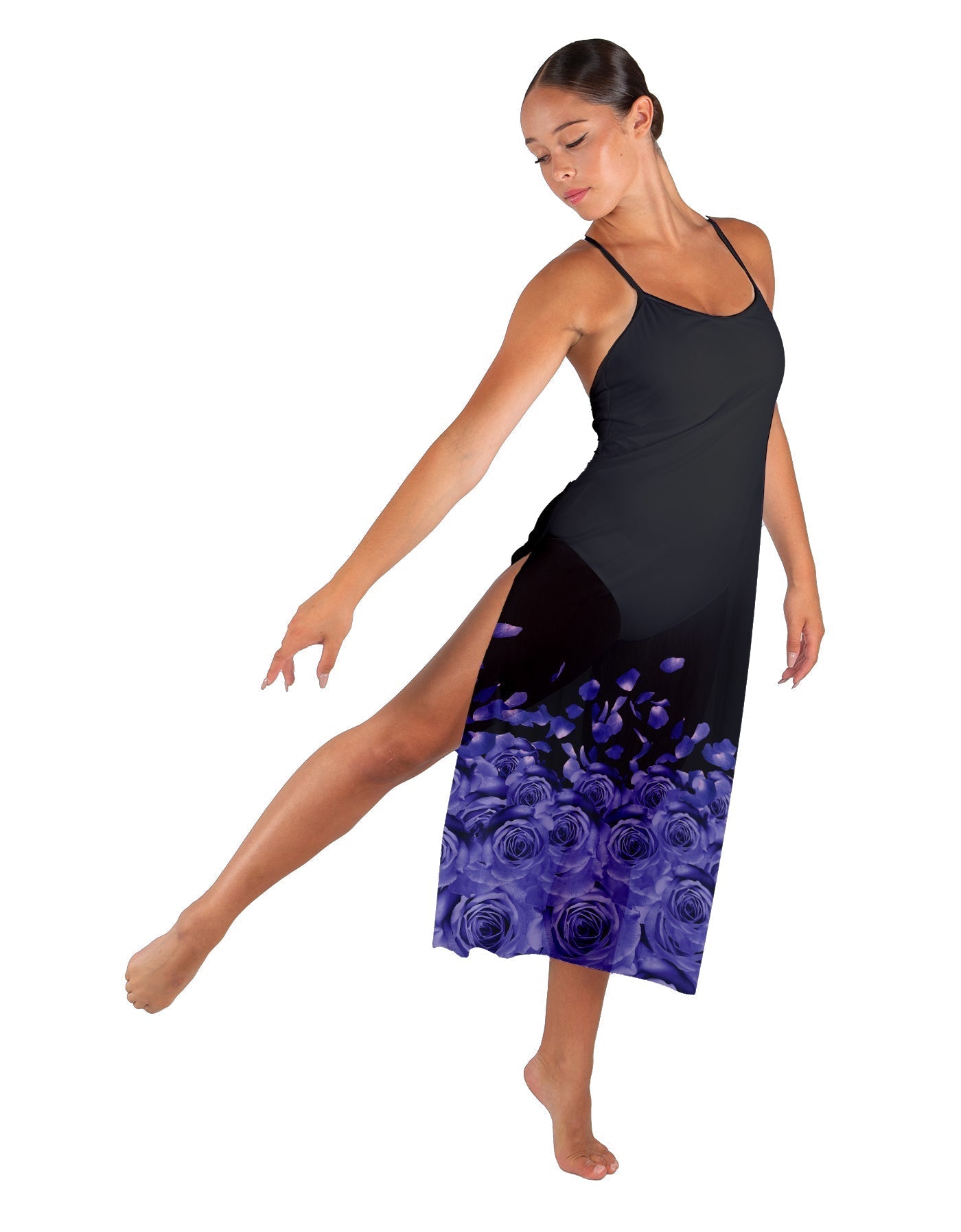 Je Taime Long Chiffon Panel Dress