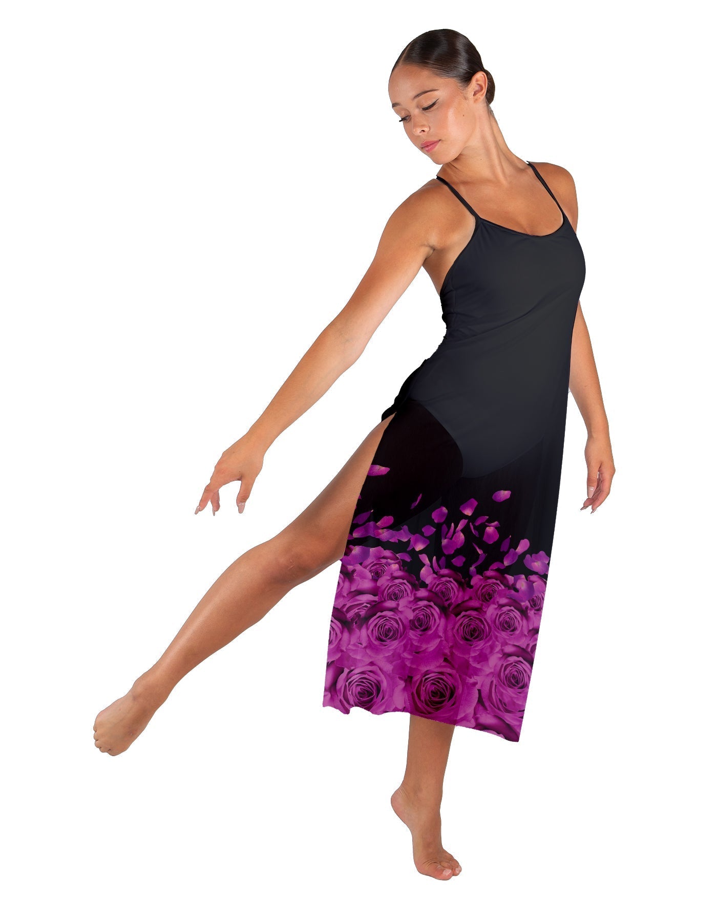 Je Taime Long Chiffon Panel Dress