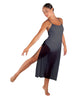 Solid Chiffon Long Panel Dress