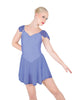 Solid Lycra and Chiffon Flutter Sweetheart Dress