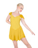Solid Lycra and Chiffon Flutter Sweetheart Dress