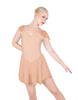 Solid Lycra and Chiffon Flutter Sweetheart Dress