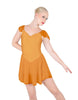 Solid Lycra and Chiffon Flutter Sweetheart Dress
