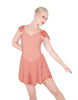 Solid Lycra and Chiffon Flutter Sweetheart Dress