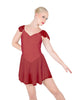 Solid Lycra and Chiffon Flutter Sweetheart Dress