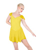 Solid Lycra and Chiffon Flutter Sweetheart Dress