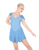 Solid Lycra and Chiffon Flutter Sweetheart Dress