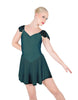 Solid Lycra and Chiffon Flutter Sweetheart Dress