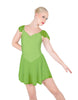 Solid Lycra and Chiffon Flutter Sweetheart Dress
