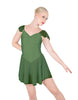Solid Lycra and Chiffon Flutter Sweetheart Dress