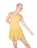 Solid Lycra and Chiffon Flutter Sweetheart Dress