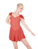 Solid Lycra and Chiffon Flutter Sweetheart Dress