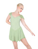 Solid Lycra and Chiffon Flutter Sweetheart Dress