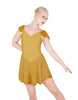 Solid Lycra and Chiffon Flutter Sweetheart Dress