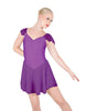 Solid Lycra and Chiffon Flutter Sweetheart Dress