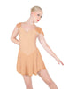 Solid Lycra and Chiffon Flutter Sweetheart Dress
