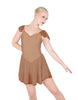 Solid Lycra and Chiffon Flutter Sweetheart Dress
