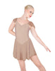 Solid Lycra and Chiffon Flutter Sweetheart Dress