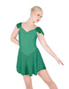 Solid Lycra and Chiffon Flutter Sweetheart Dress