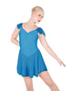 Solid Lycra and Chiffon Flutter Sweetheart Dress