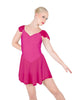 Solid Lycra and Chiffon Flutter Sweetheart Dress
