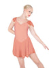 Solid Lycra and Chiffon Flutter Sweetheart Dress