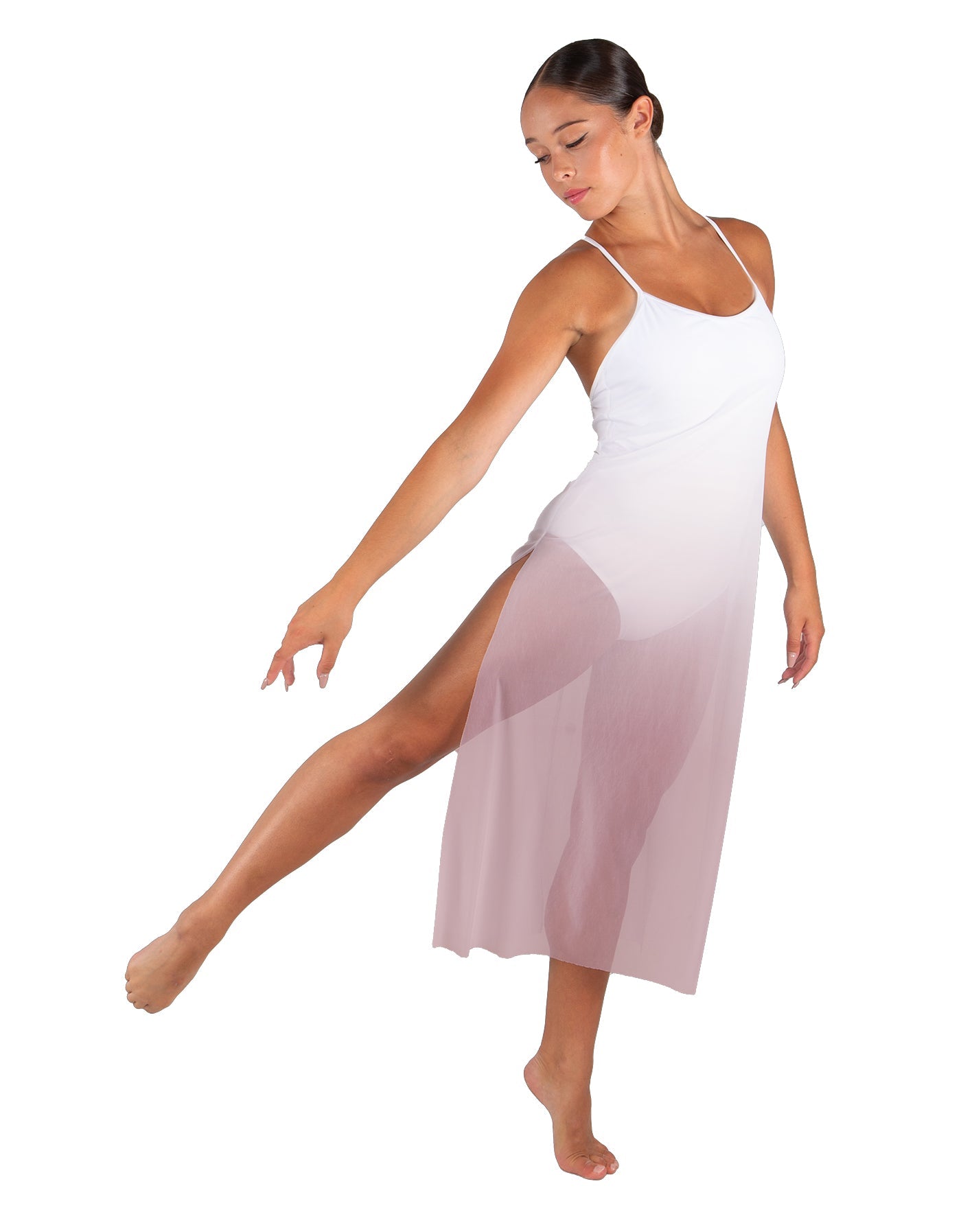 Poetic Long Chiffon Panel Dress