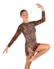 Fierce LS Round Neck Dress with Open Back and Side Slits Sheer