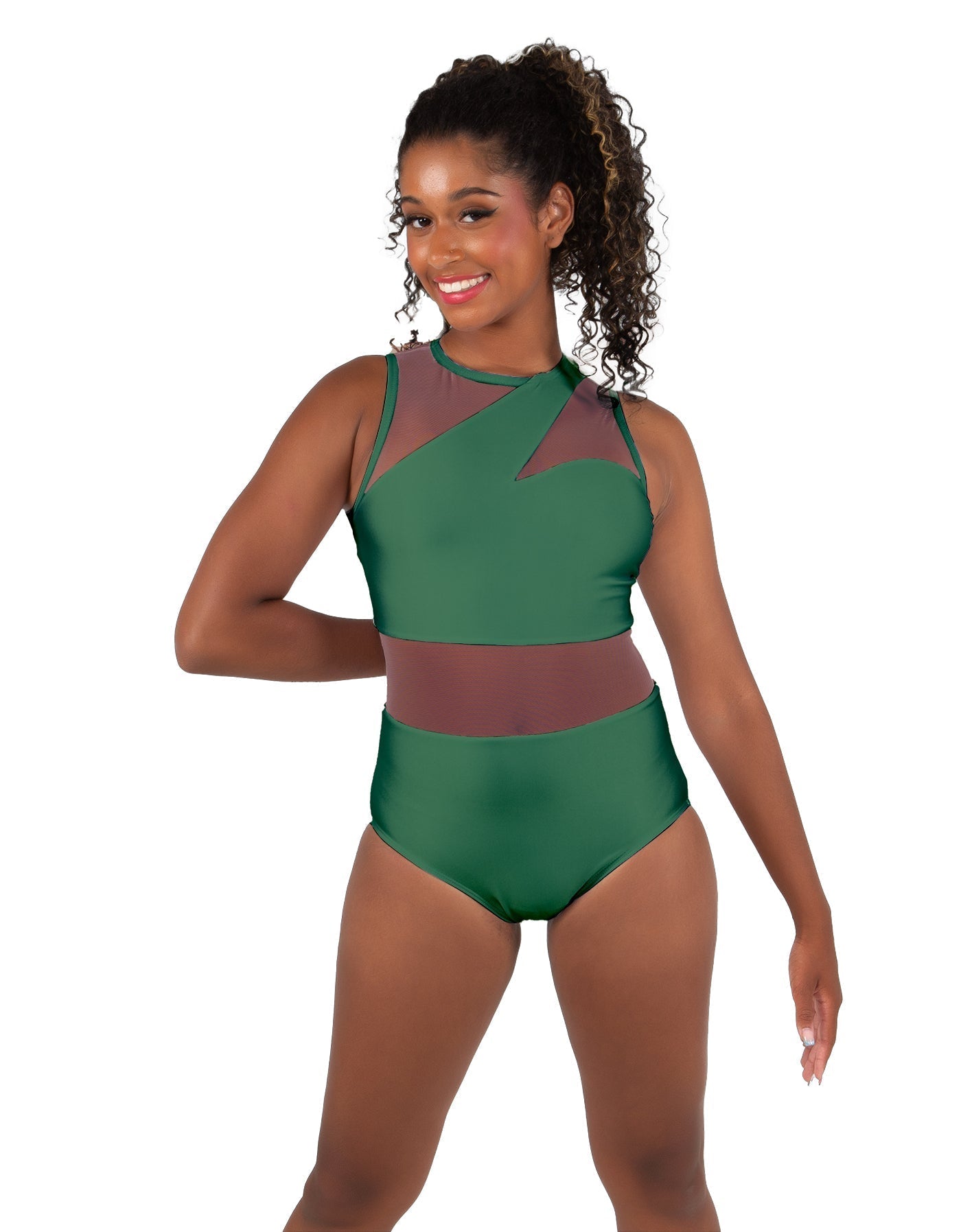 Solid Lycra Ambition Sleeveless Leotard
