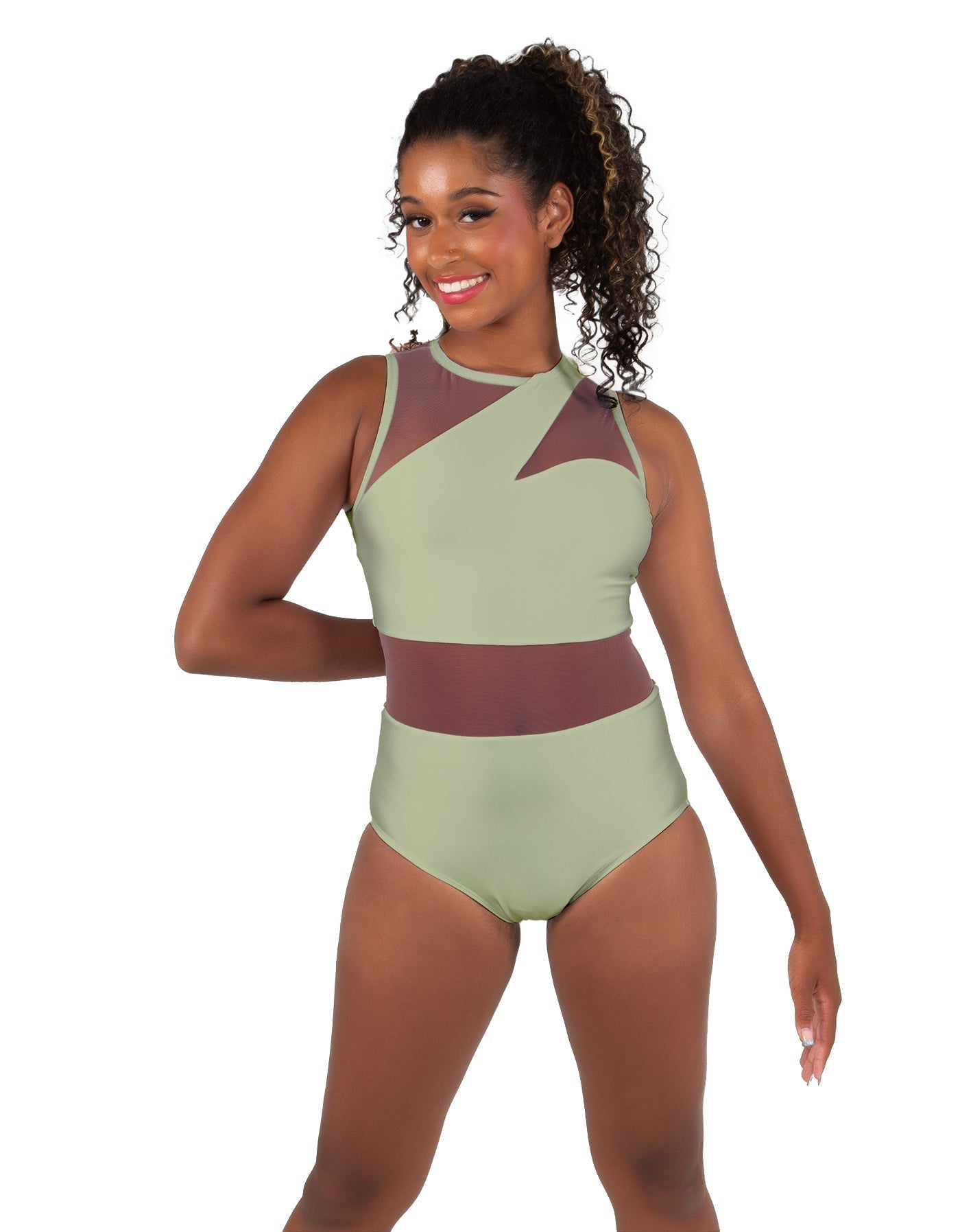 Solid Lycra Ambition Sleeveless Leotard