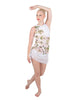 Magnolia Sleeveless Chiffon Rouched Dress With Leotard