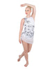 Magnolia Sleeveless Chiffon Rouched Dress With Leotard