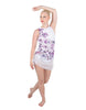 Magnolia Sleeveless Chiffon Rouched Dress With Leotard