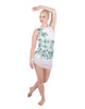 Magnolia Sleeveless Chiffon Rouched Dress With Leotard