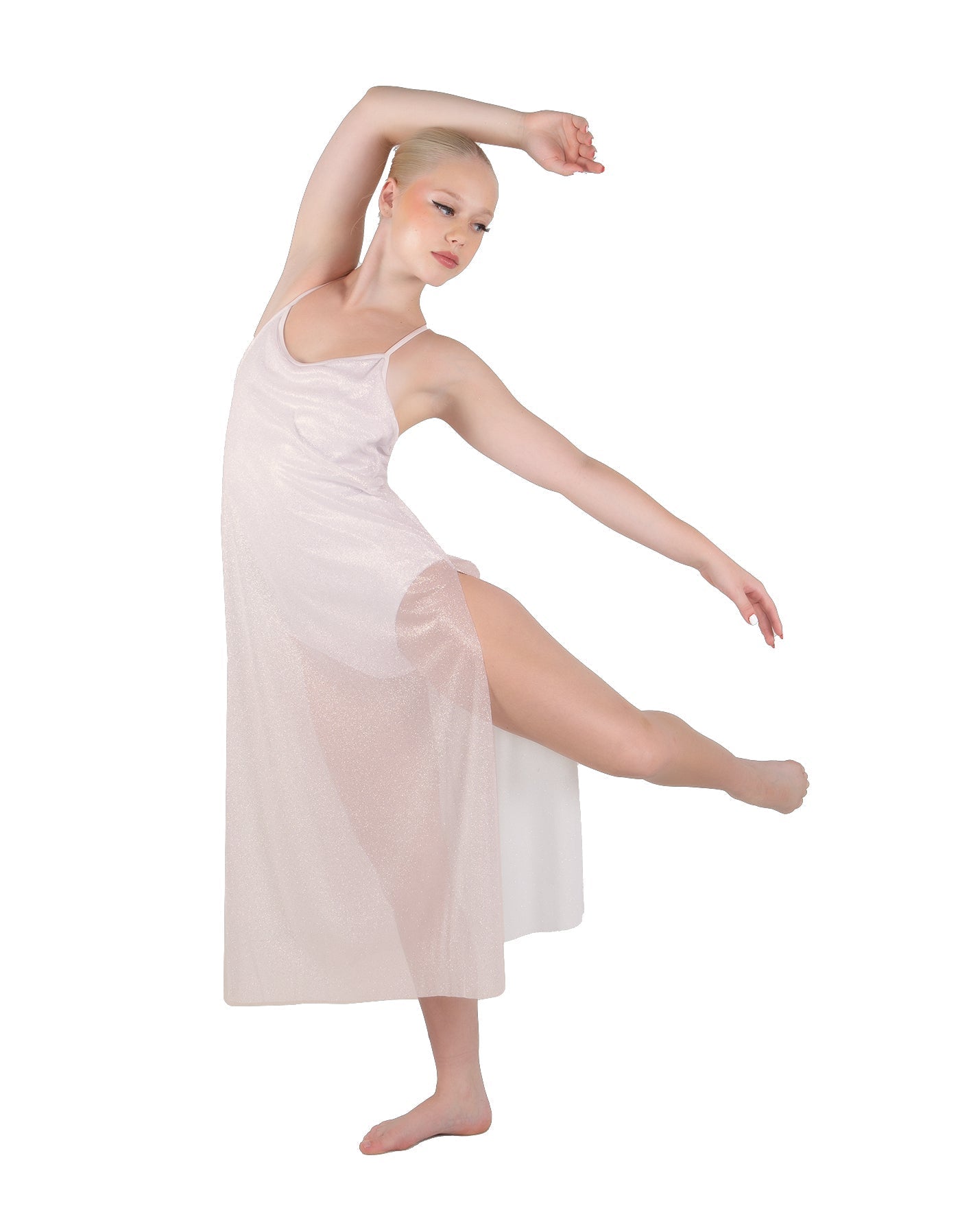 Solid Chiffon Long Panel Dress