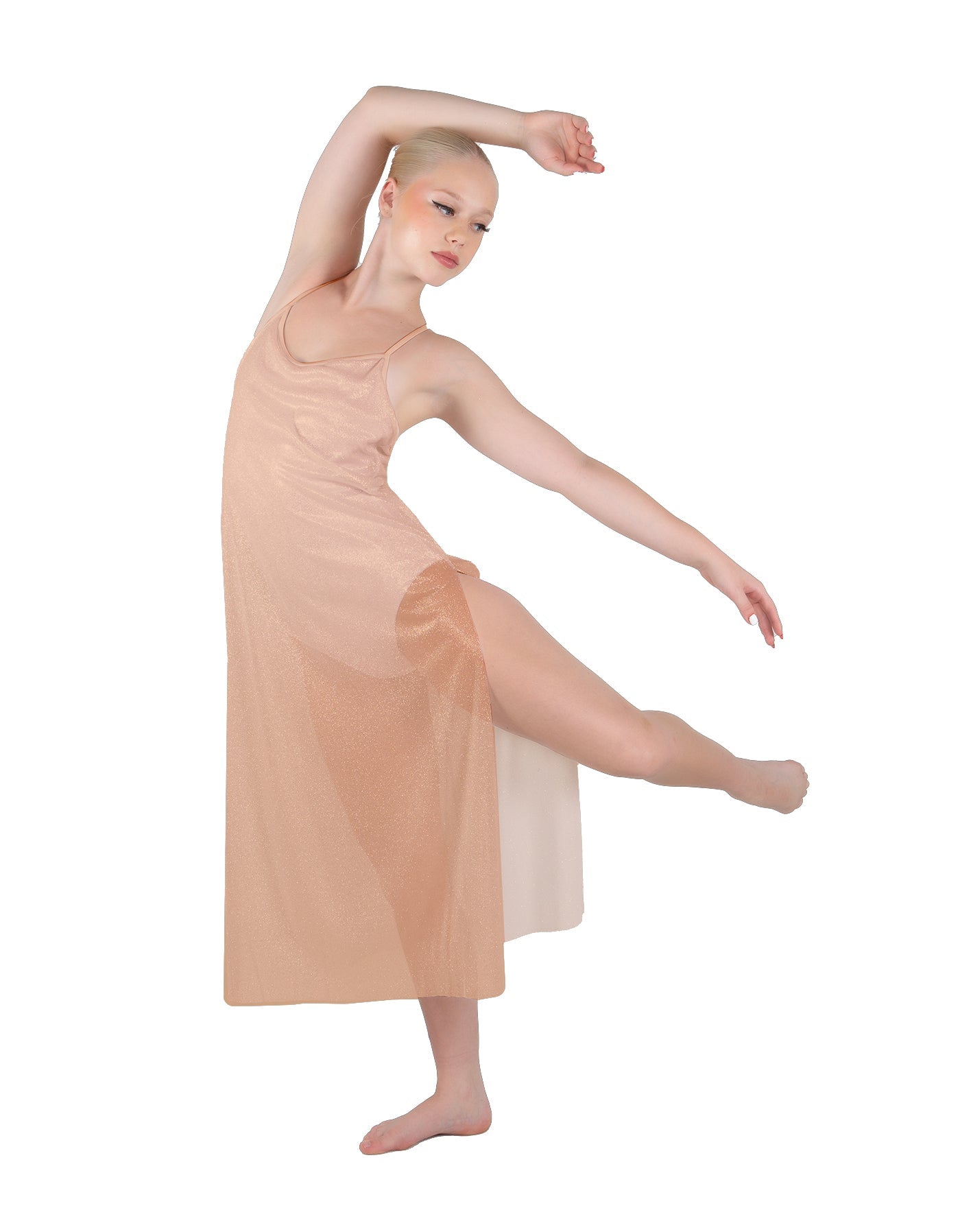 Solid Chiffon Long Panel Dress