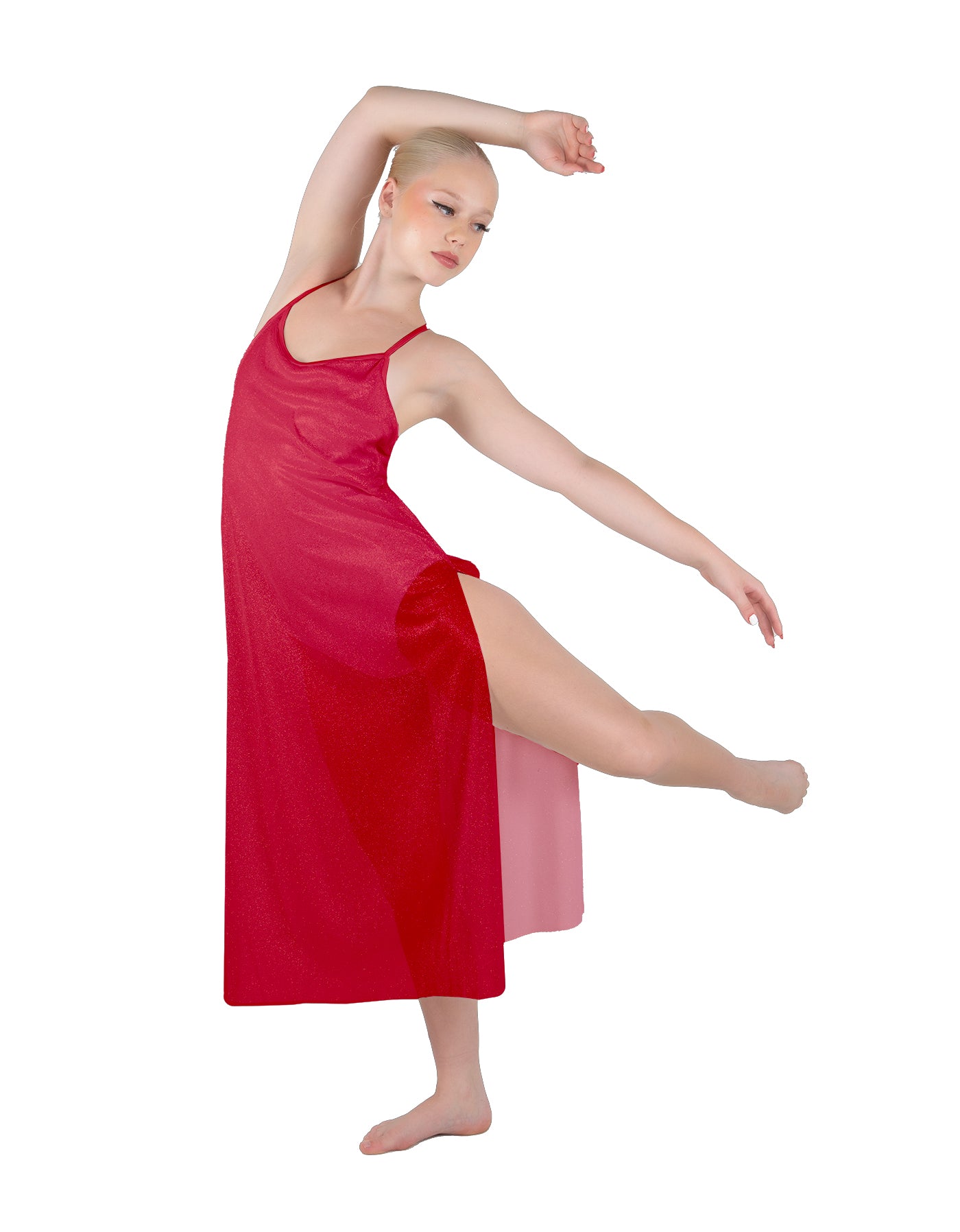 Solid Chiffon Long Panel Dress