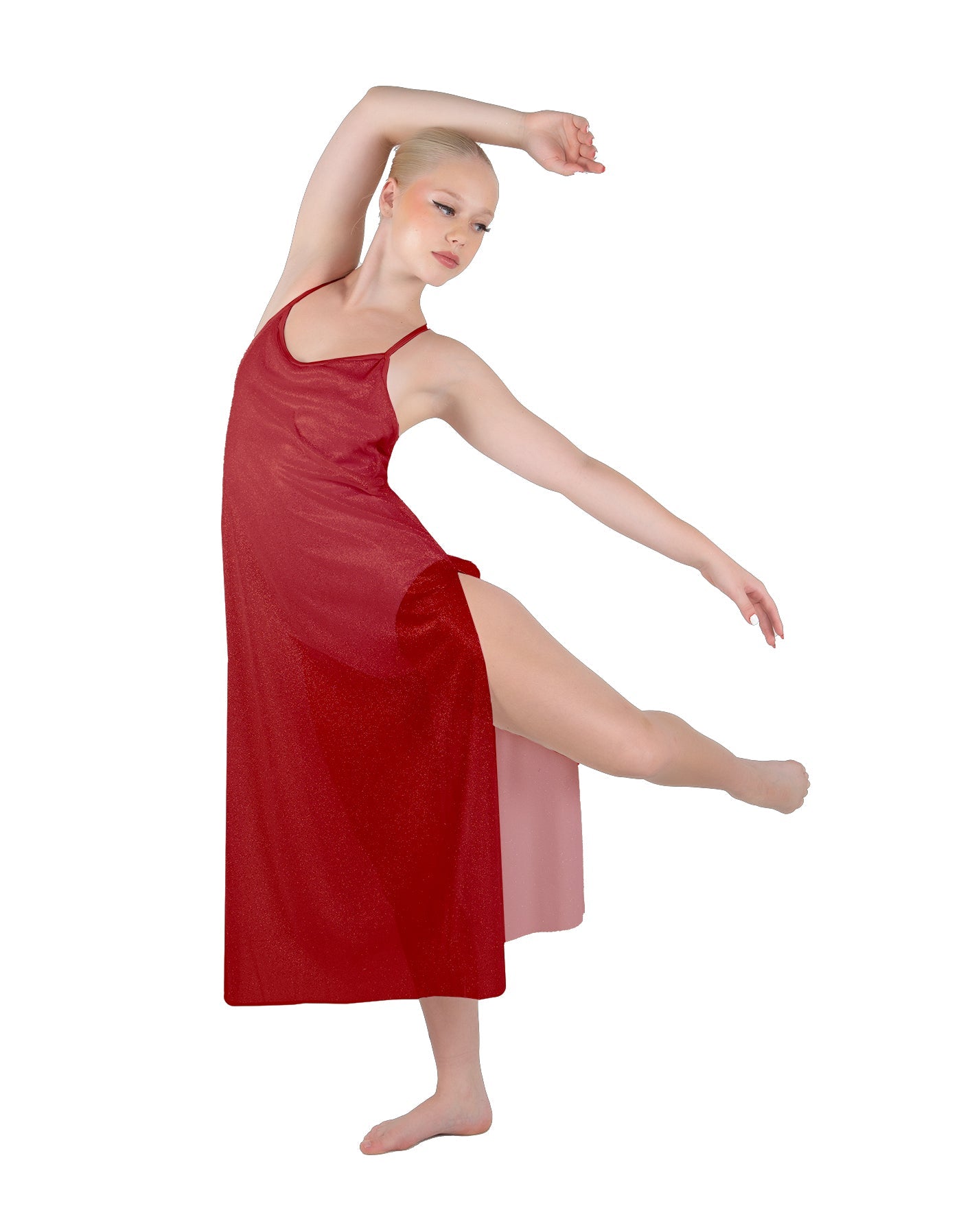 Solid Chiffon Long Panel Dress