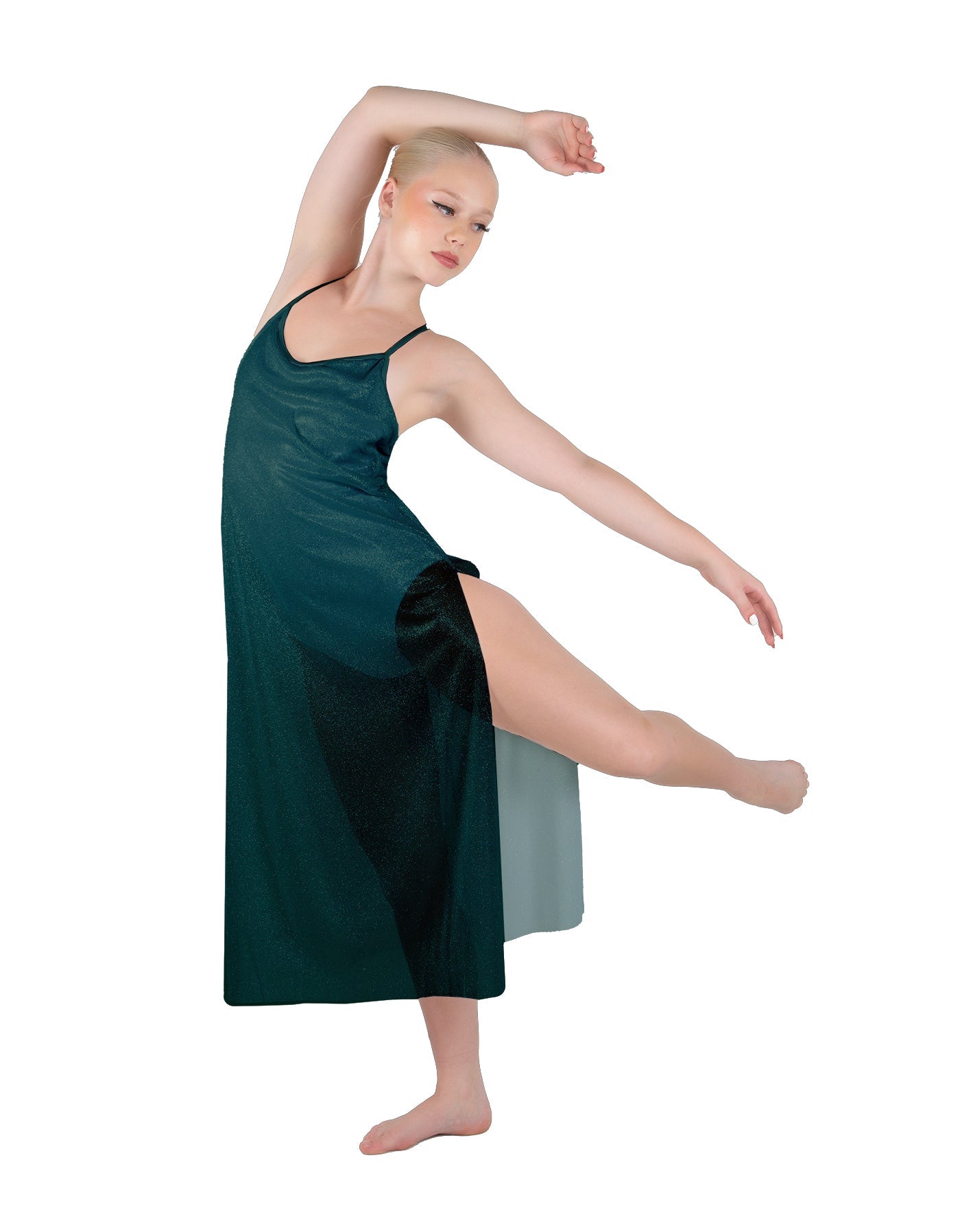 Solid Chiffon Long Panel Dress