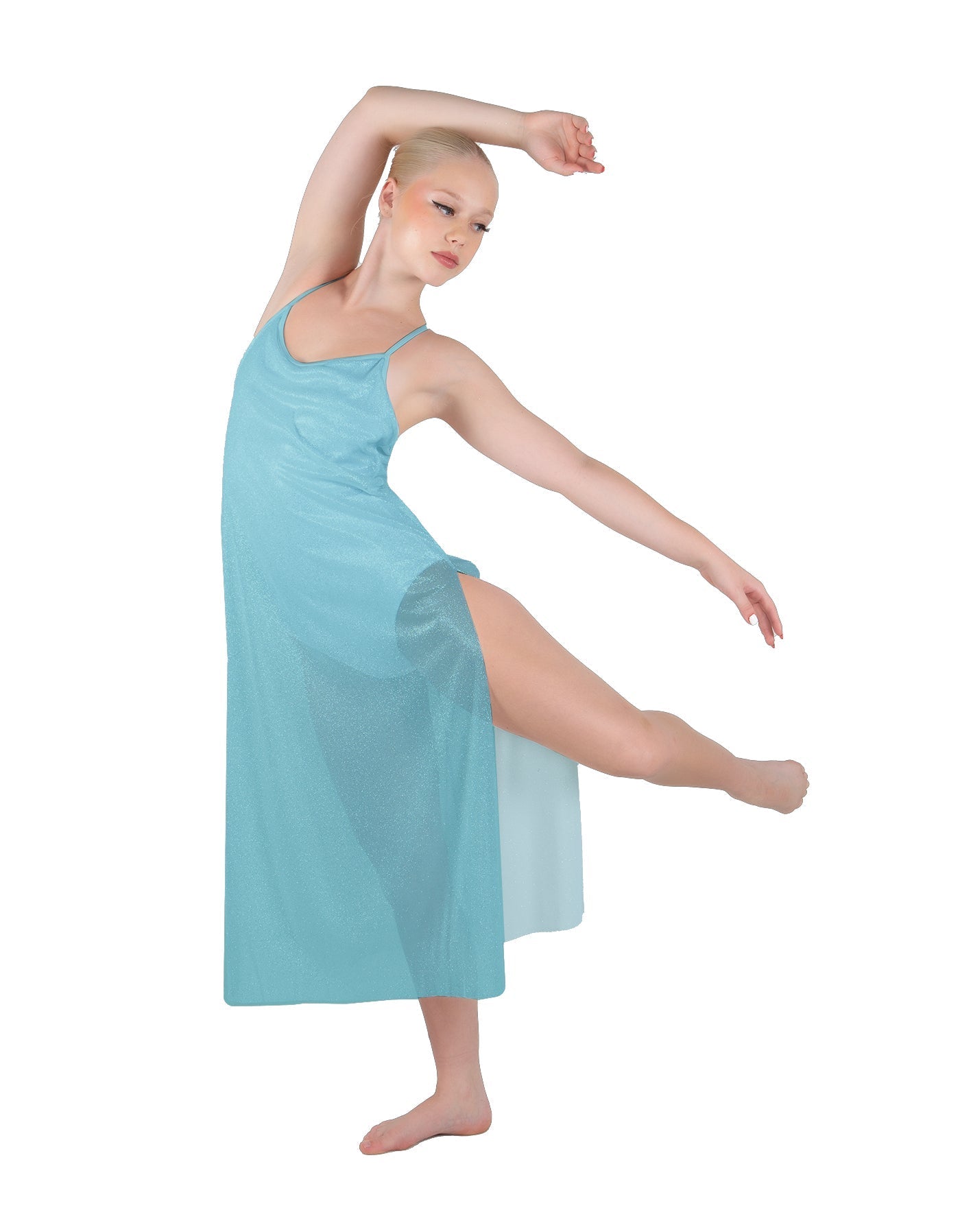 Solid Chiffon Long Panel Dress
