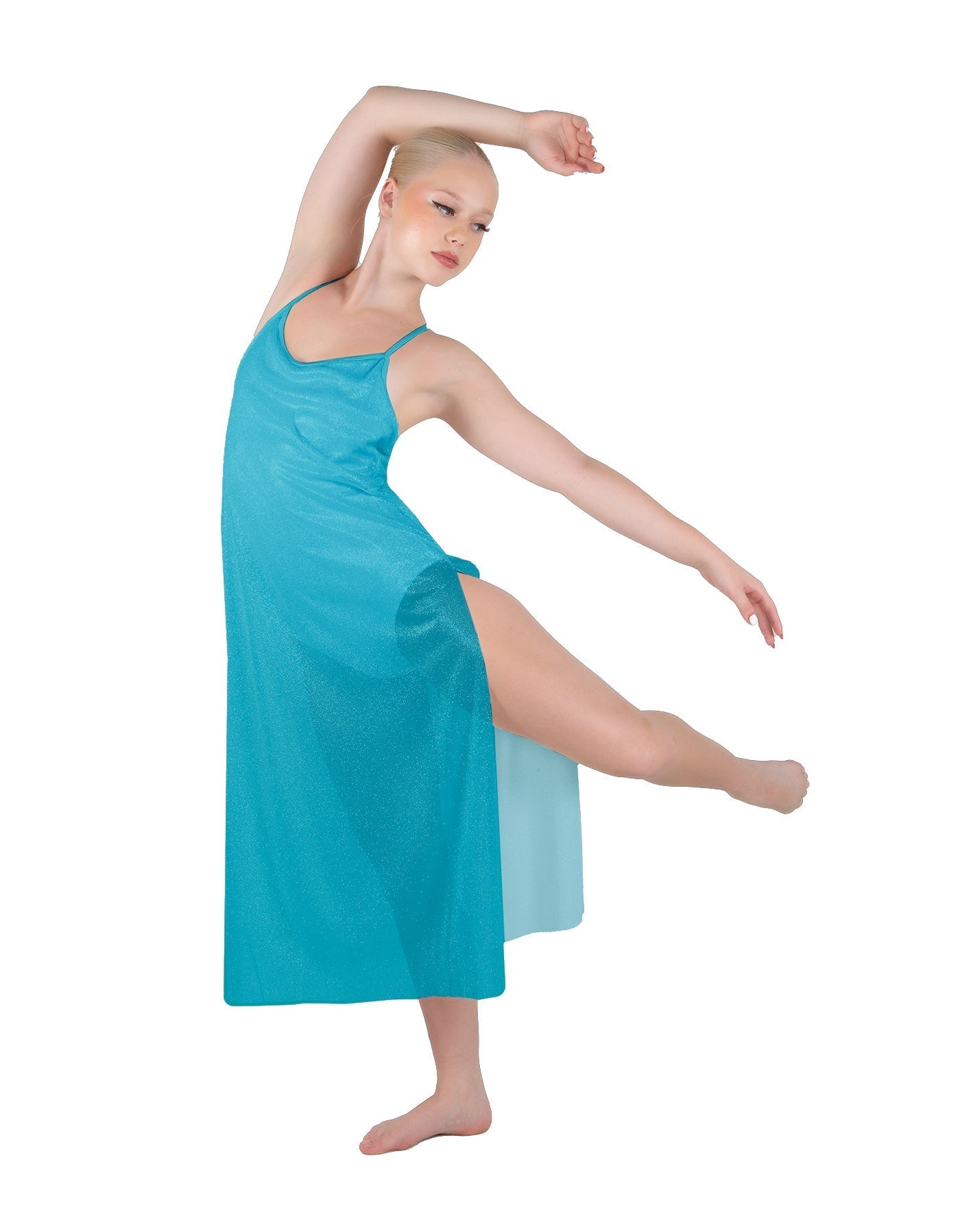 Solid Chiffon Long Panel Dress