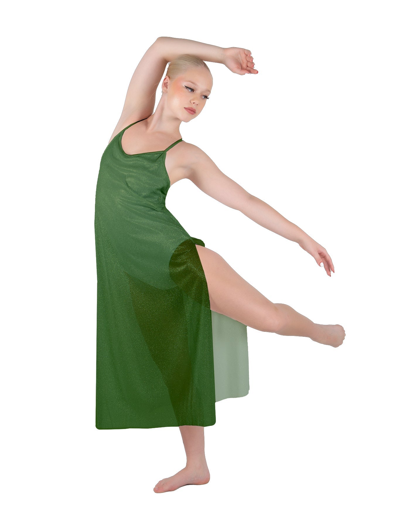 Solid Chiffon Long Panel Dress