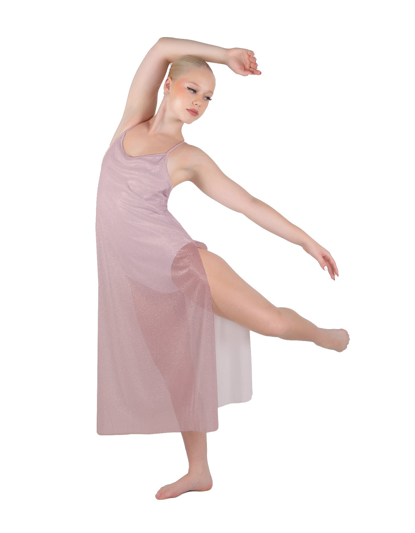 Solid Chiffon Long Panel Dress