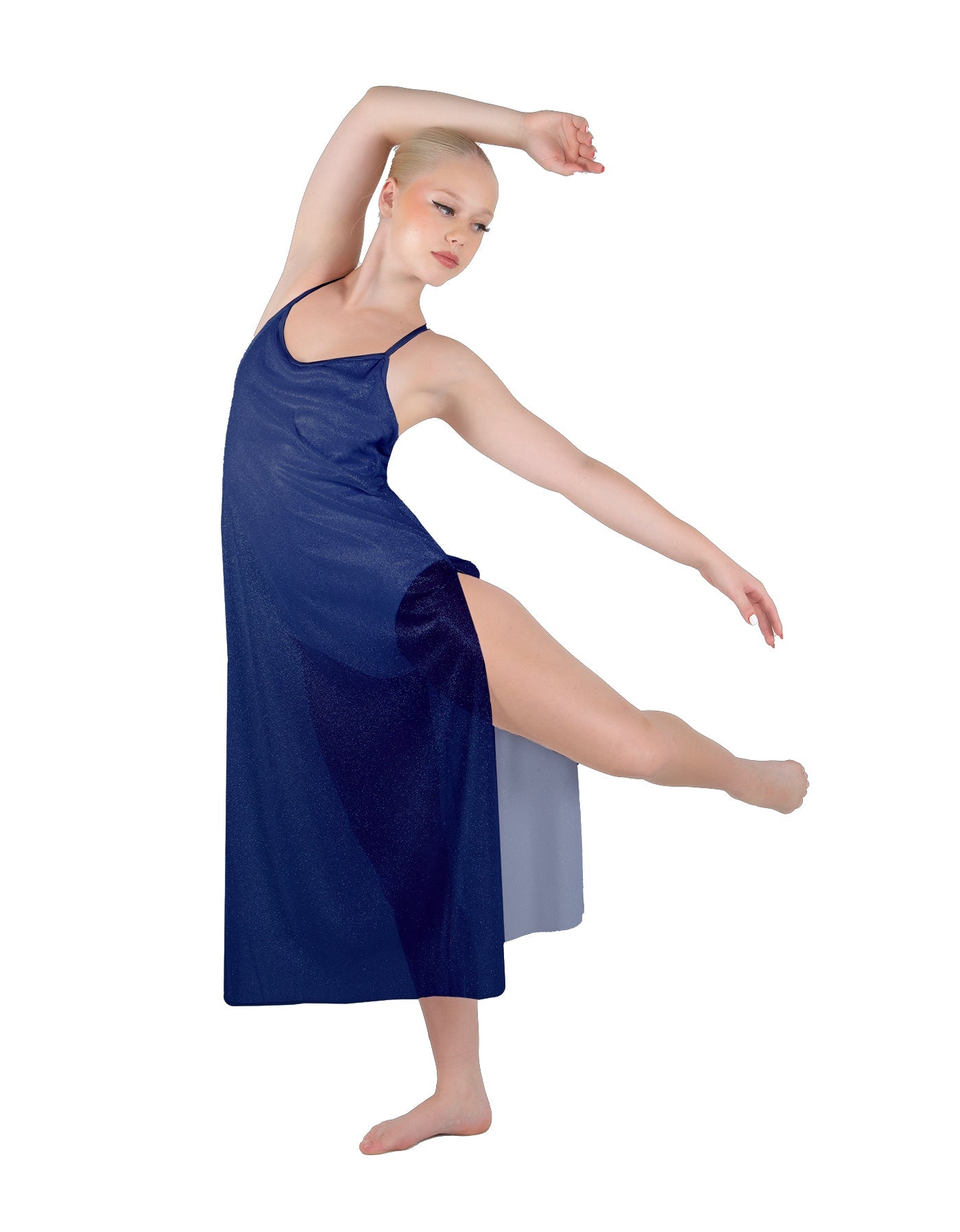 Solid Chiffon Long Panel Dress