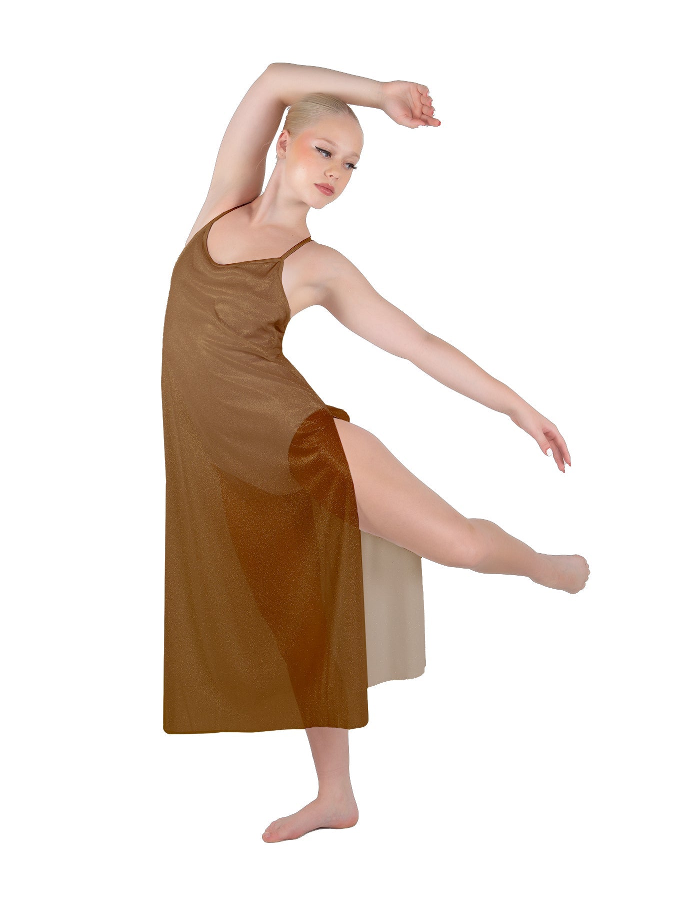 Solid Chiffon Long Panel Dress