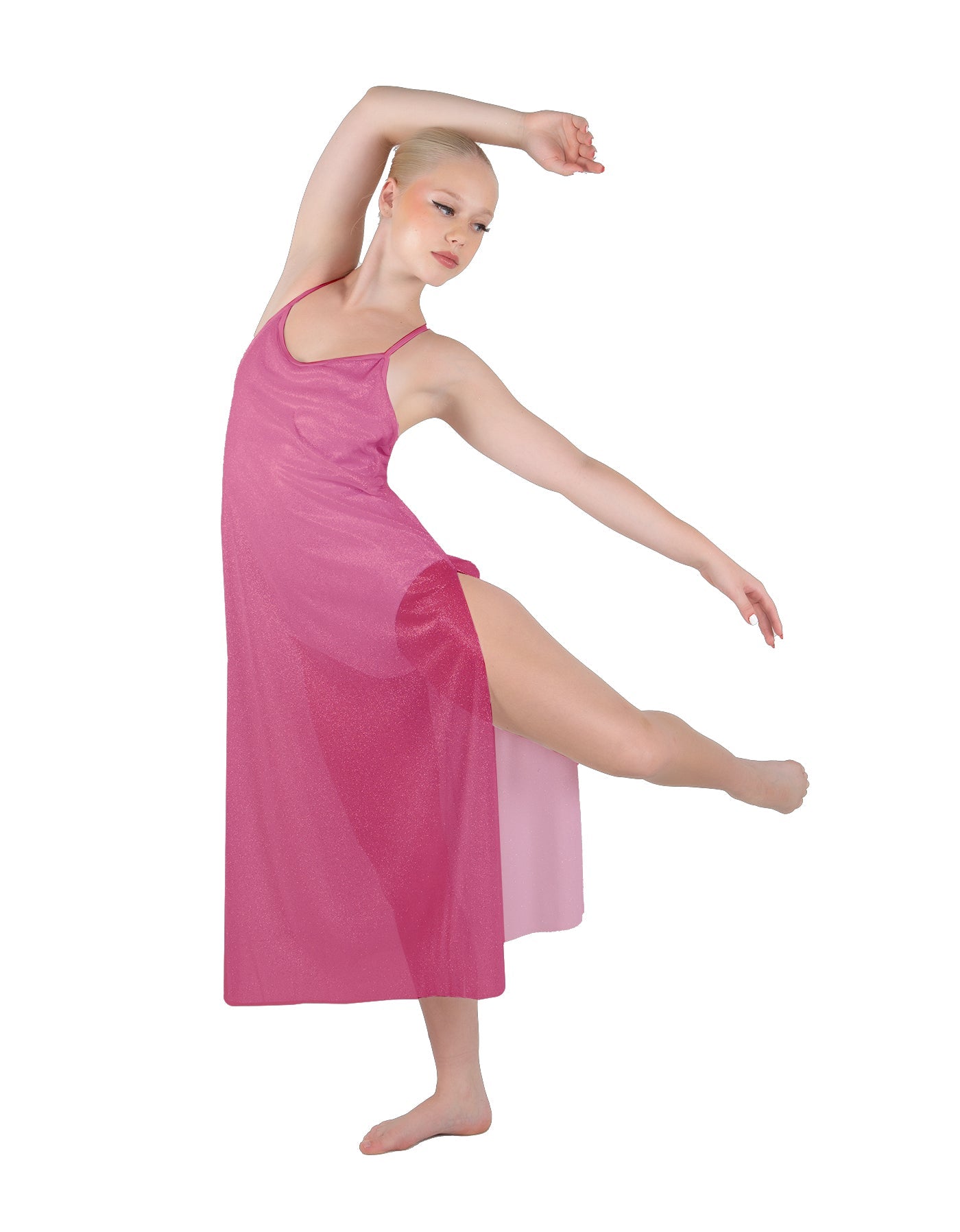 Solid Chiffon Long Panel Dress