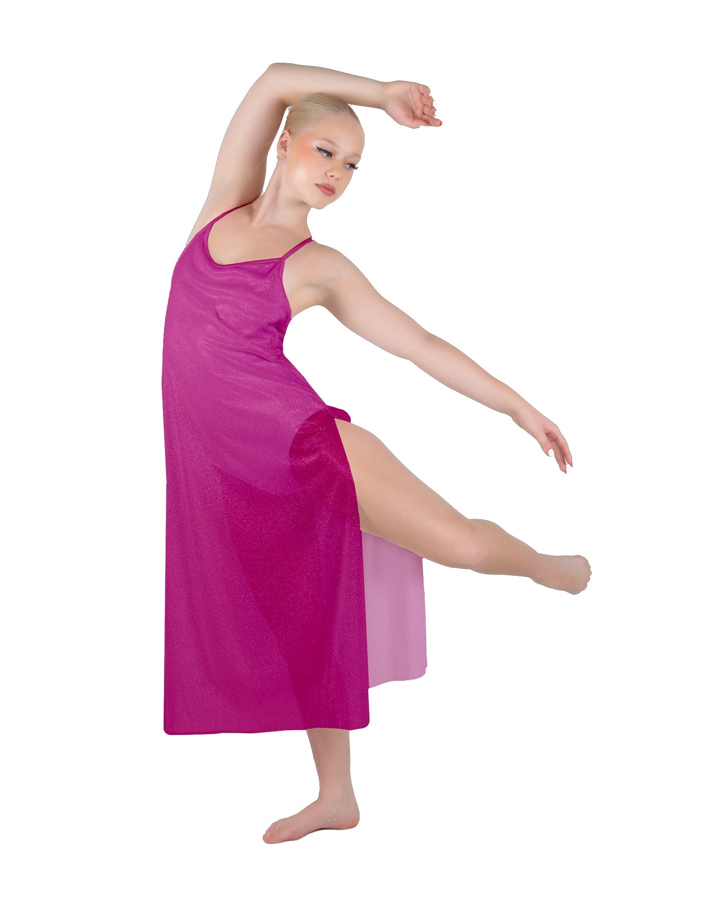 Solid Chiffon Long Panel Dress